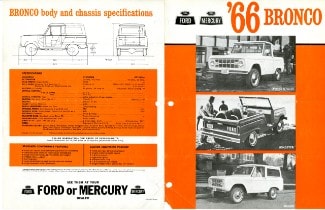 1966 bronco brochure